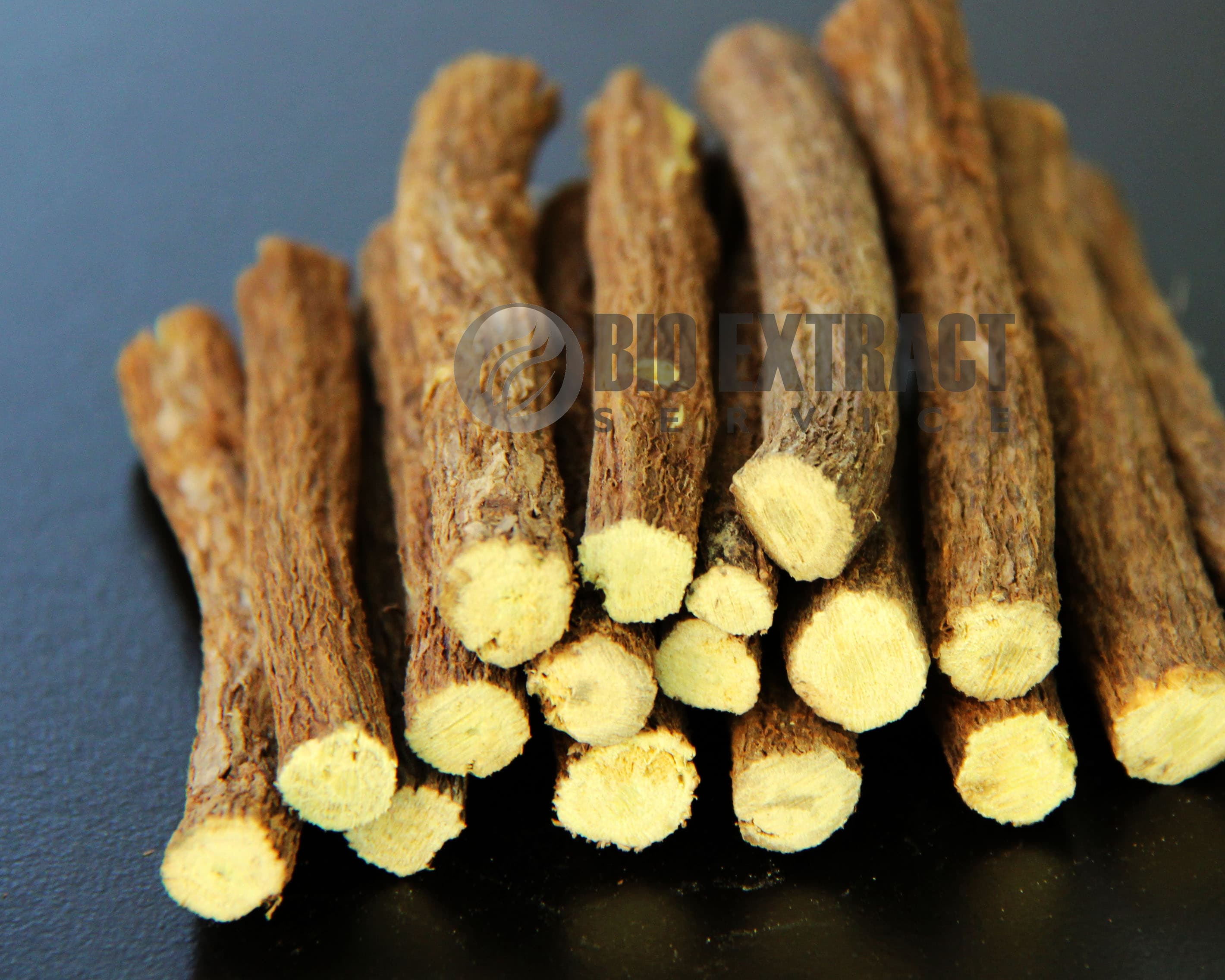 Licorice root sticks selected